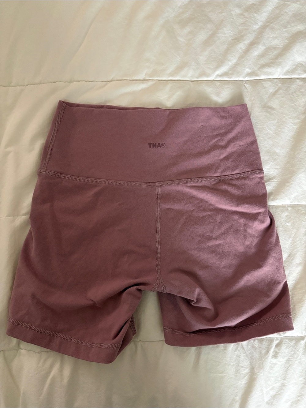 TNA Women's High-Rise Bike Shorts in Dusty Mauve